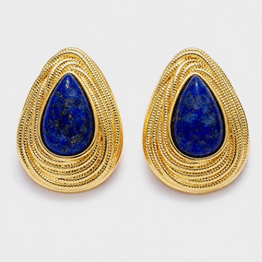 Lapis Teardrop Earrings — Pharaoh’s Grace baseline product image
