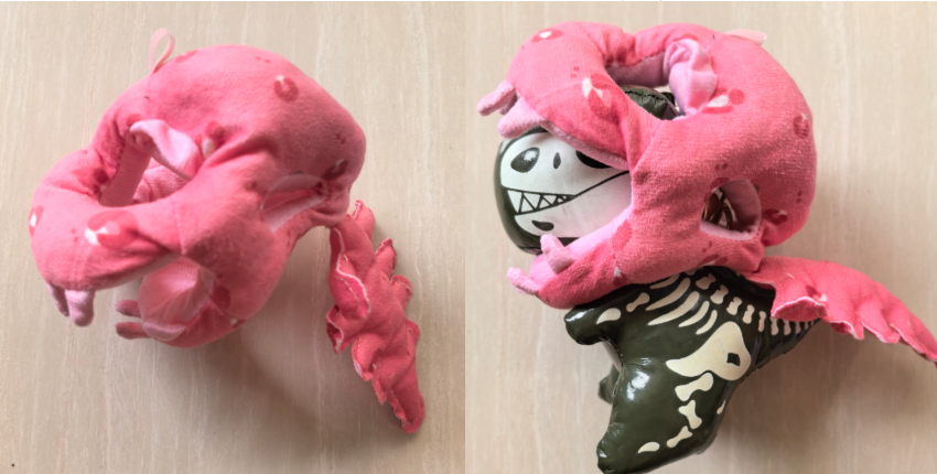 Dinosaur Skeleton Doll Clothes — Pink