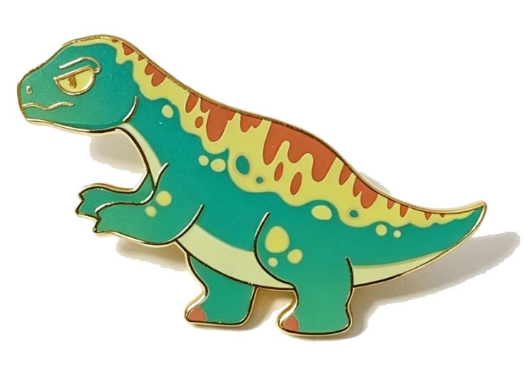 Metal Badge / Fridge Magnet — Lufengosaurus huenei