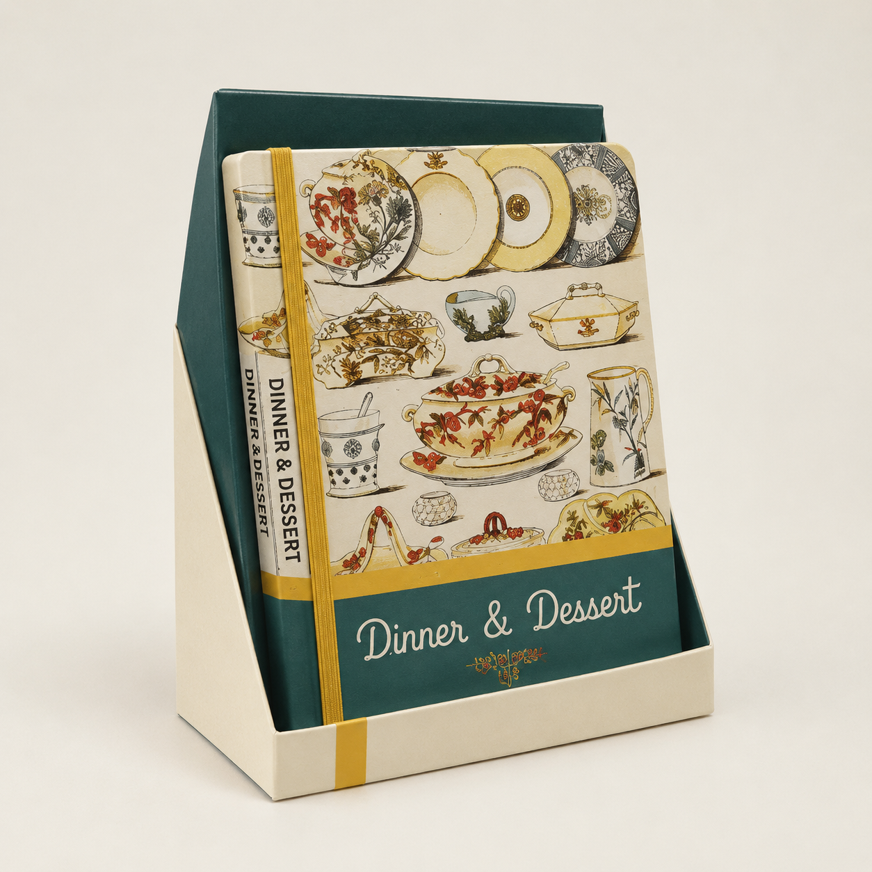 Dinner & Dessert notebook packaging
