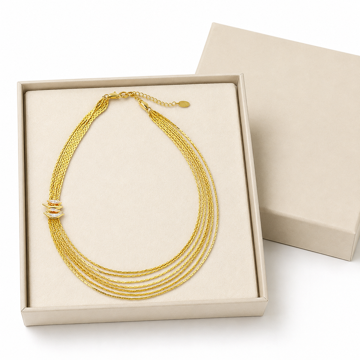 Layered Arc Necklace packaging