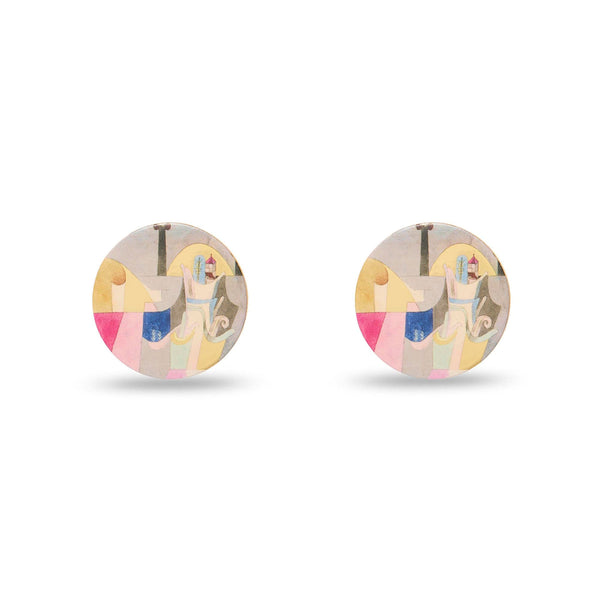 The MET X Lele Klee Black Columns In A Landscape Button Earrings