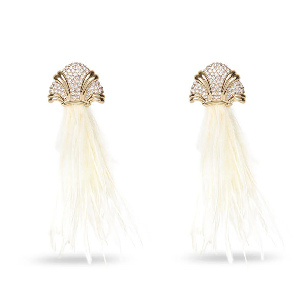 The MET X Lele Toulouse La Troupe De Mademoiselle Feather Earrings