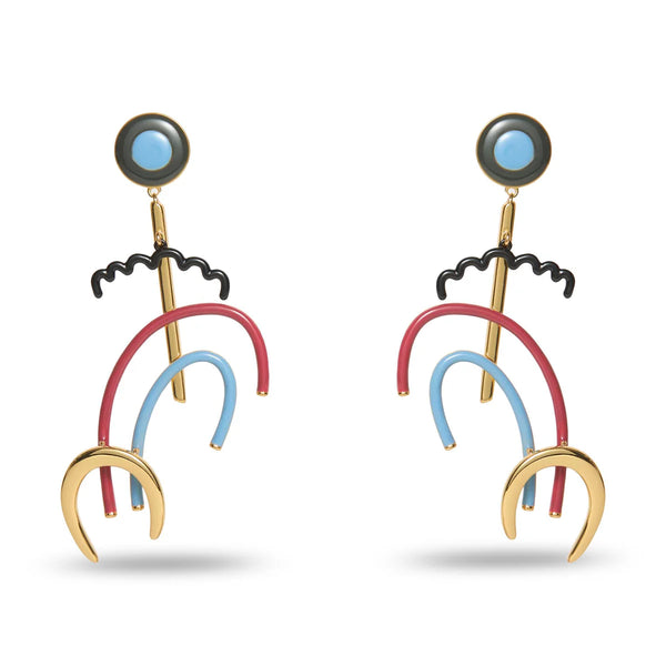 The MET X Lele Kandinsky Violett Mobile Earrings