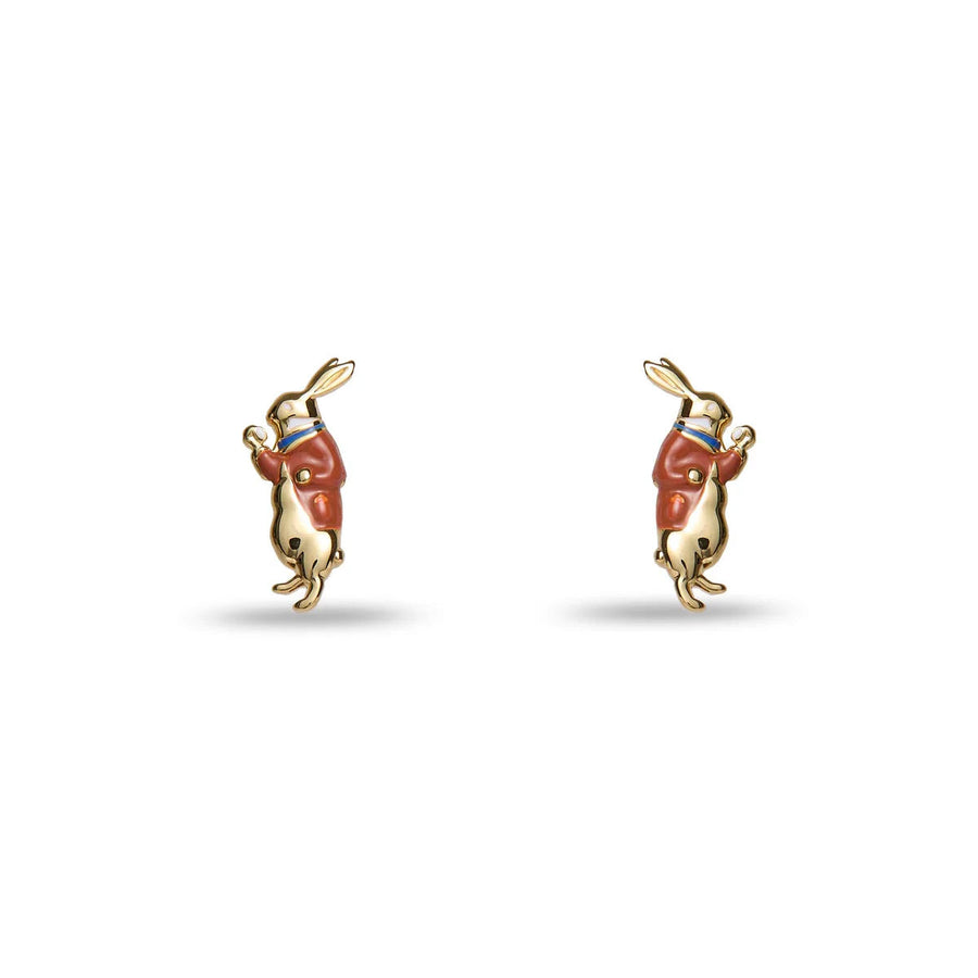 The Nursery Alice White Rabbit Earring Stud (Lele Sadoughi) Lele Sadoughi