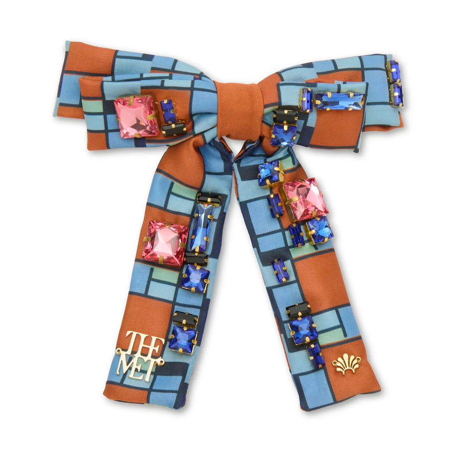 The MET X Lele Mondrian Composition Antoinette Embellished Bow Barrette