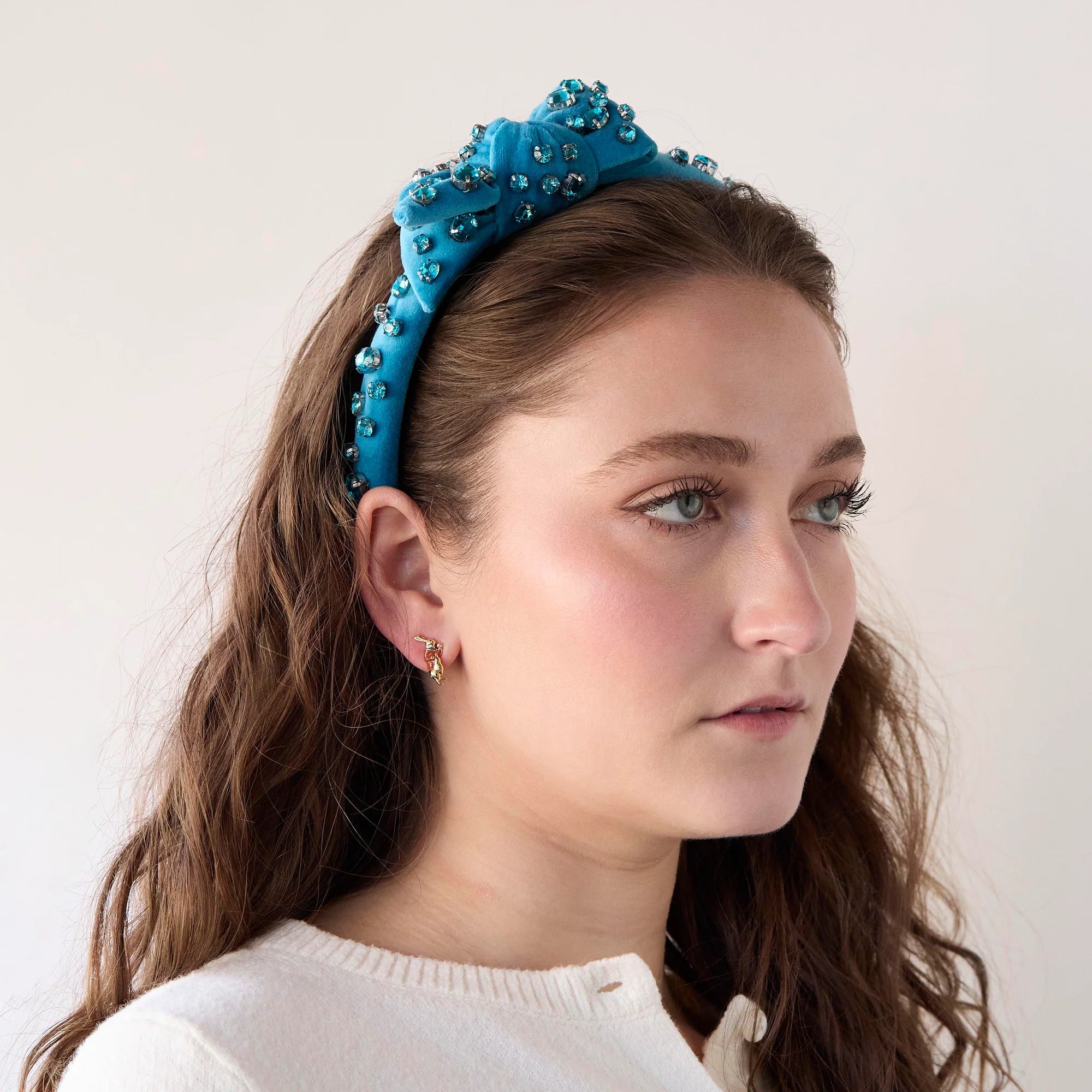 Caterpillar Blue The Nursery Alice Bow Embellished Headband Lele Sadoughi