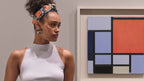 The MET X Lele Mondrian Composition Knotted Embroidered Headband