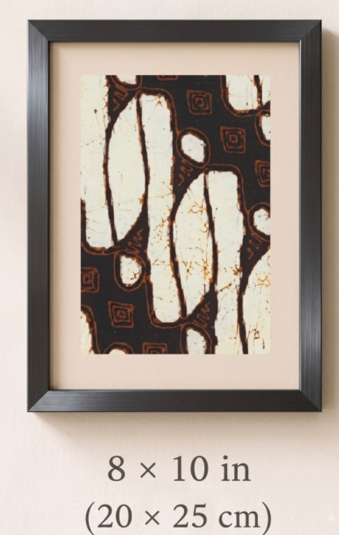 Printed Indonesian Batik Fabric Wall Art - Parang product image