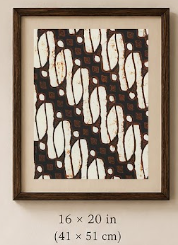 Printed Indonesian Batik Fabric Wall Art - Parang product image