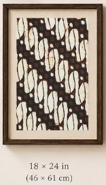 Printed Indonesian Batik Fabric Wall Art - Parang product image