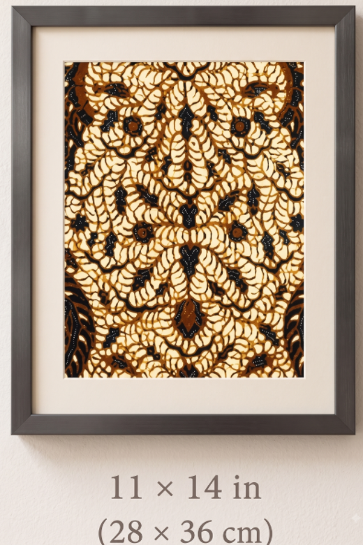 Printed Indonesian Batik Fabric Wall Art - Sikoasih product image