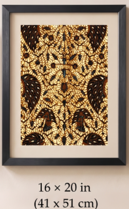 Printed Indonesian Batik Fabric Wall Art - Sikoasih product image