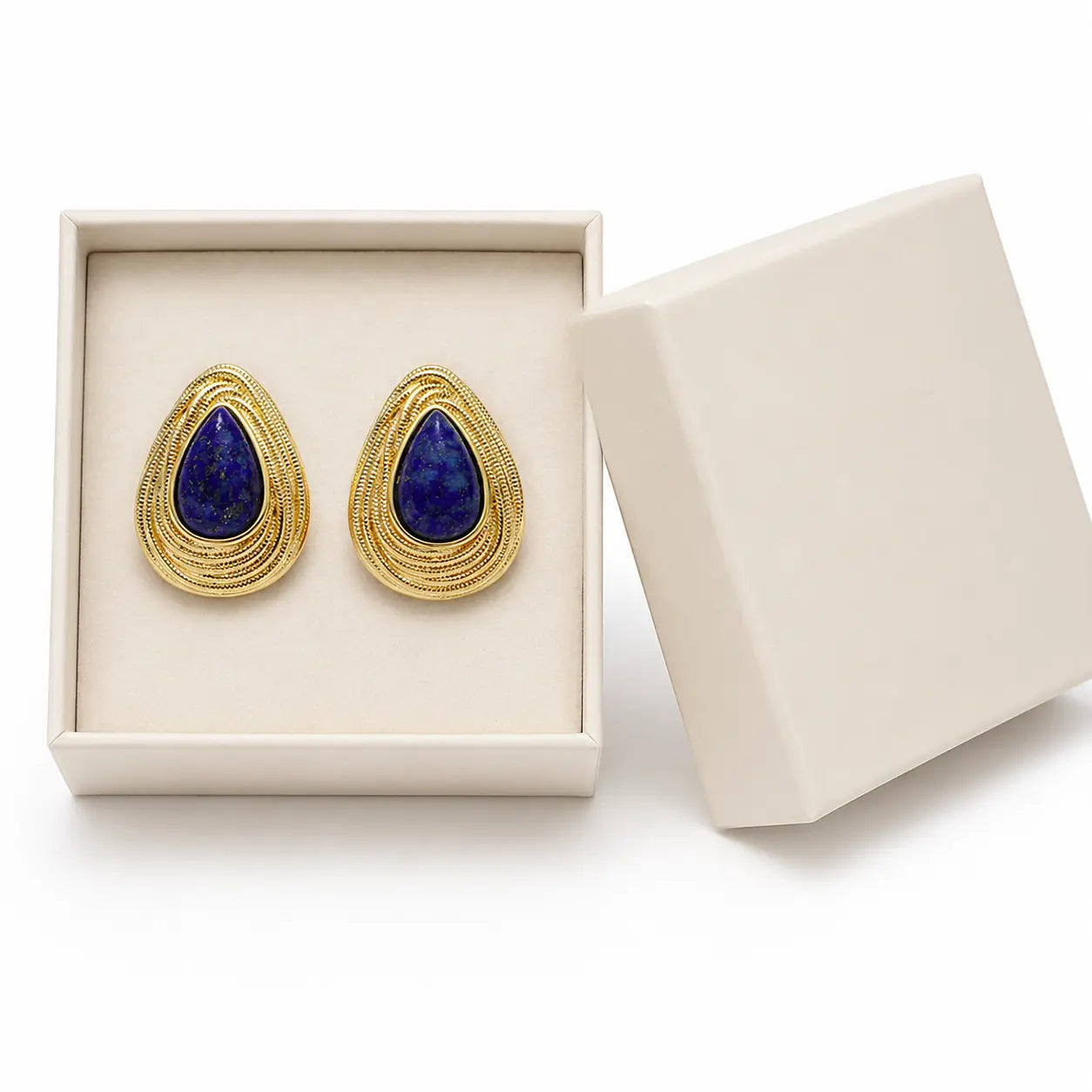 Lapis Teardrop Earrings — view 4