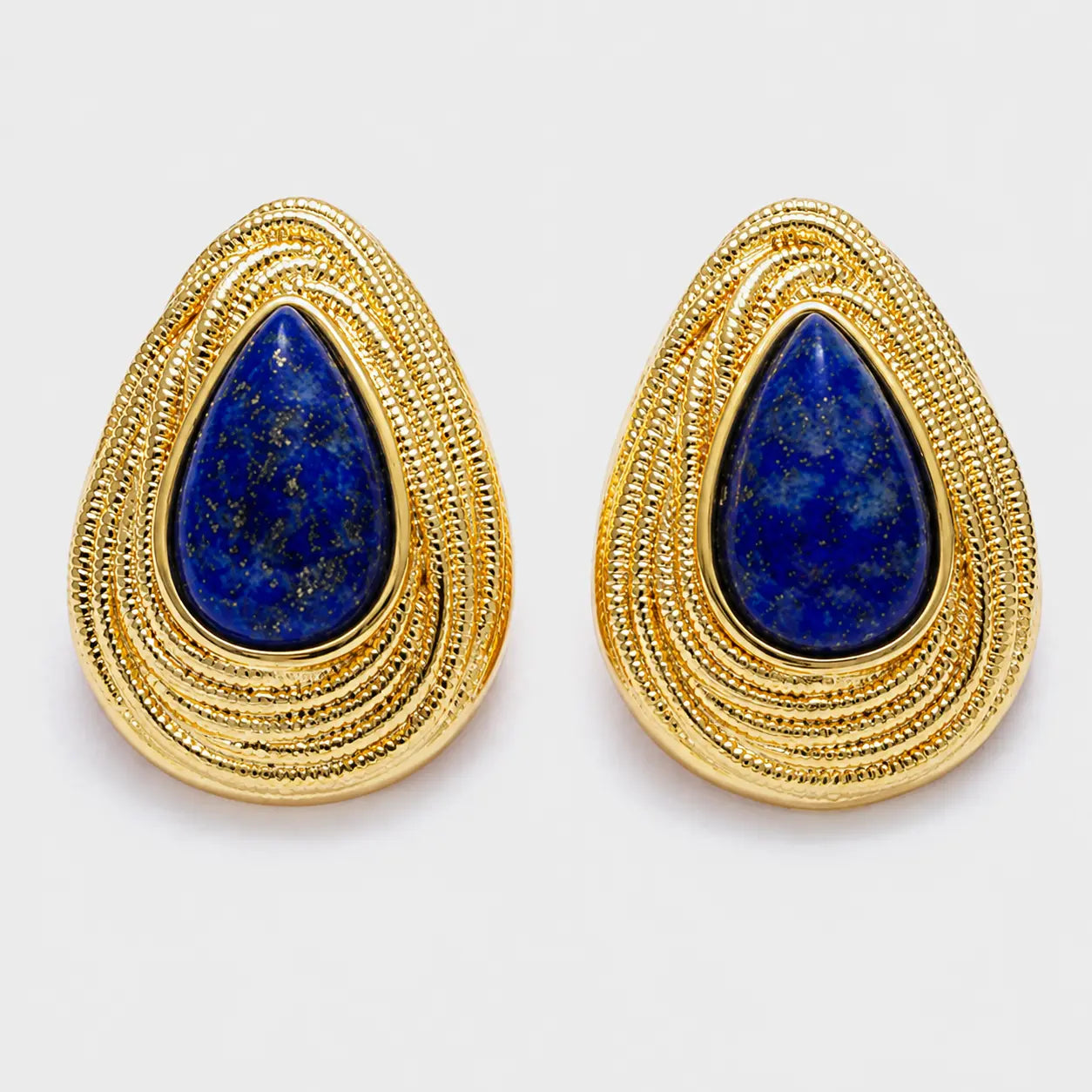 Lapis Teardrop Earrings — view 1