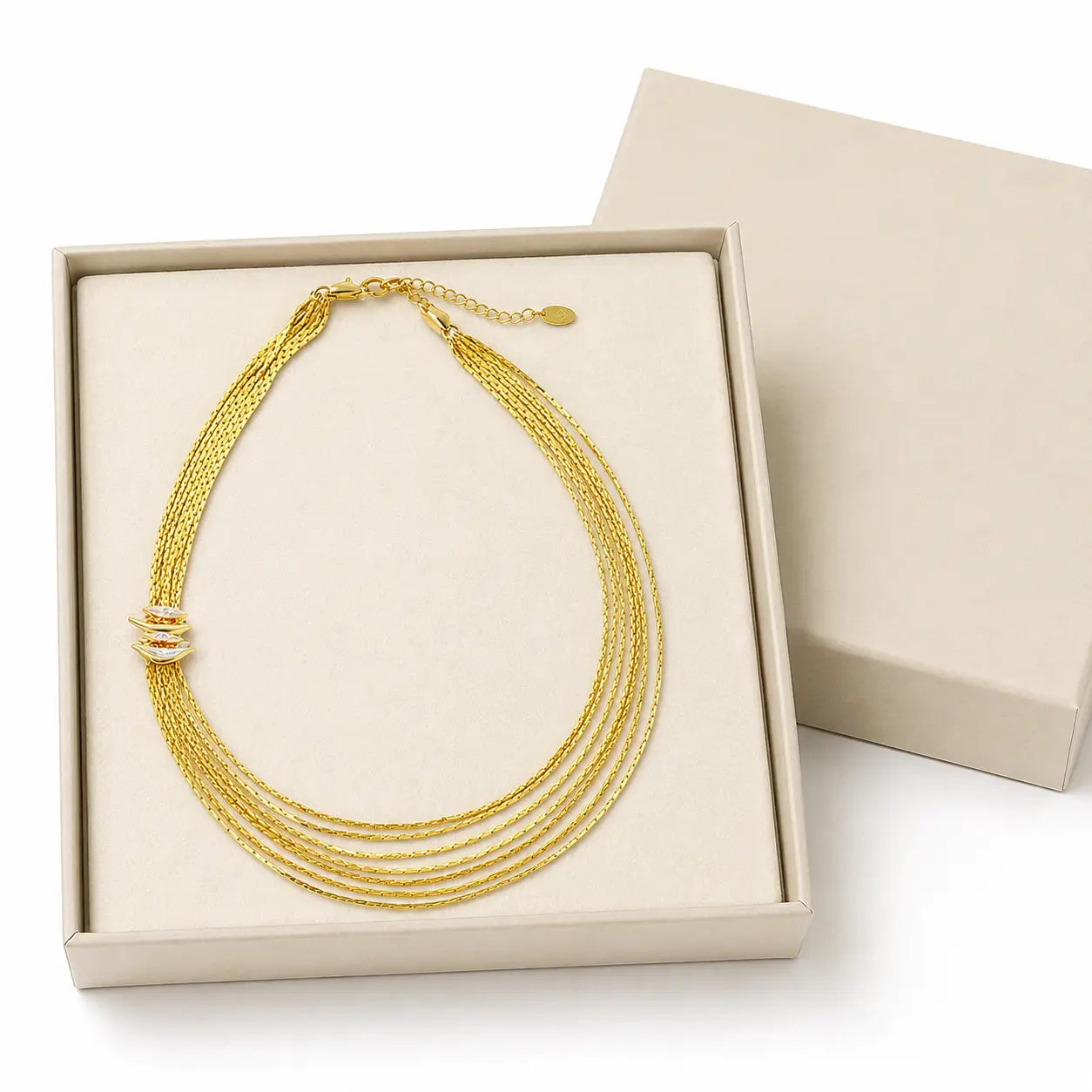 Layered Arc Necklace — view 3